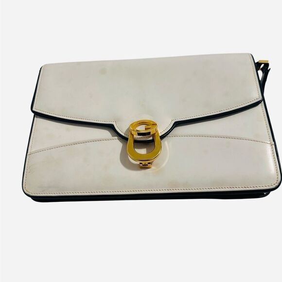 Gucci white leather bag with gold Gg - Picture 4 of 16